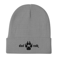 Load image into Gallery viewer, Beanie High Four Black Embroidery by MoonShine NM
