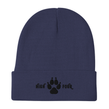 Load image into Gallery viewer, Beanie High Four Black Embroidery by MoonShine NM
