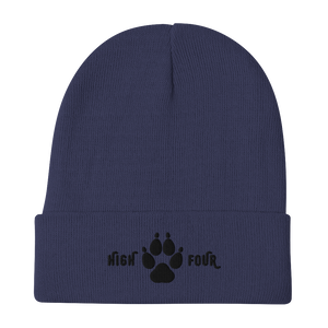 Beanie High Four Black Embroidery by MoonShine NM