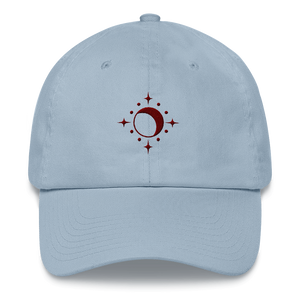 Hat - Moon and Stars - Maroon Thread