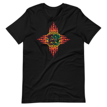 Load image into Gallery viewer, T-Shirt - Choose Red or Green Flaming Dragon Shield