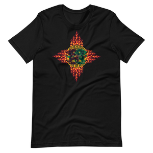 T-Shirt - Choose Red or Green Flaming Dragon Shield