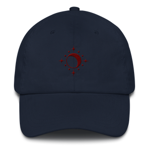 Hat - Moon and Stars - Maroon Thread