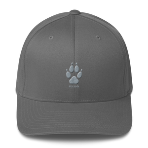 Hat -Wolf Paw High Four -  Flexfit with Light Gray Thread