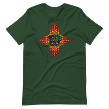Load image into Gallery viewer, T-Shirt - Choose Red or Green Flaming Dragon Shield