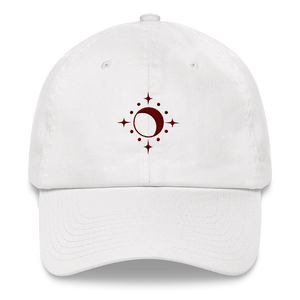 Hat - Moon and Stars - Maroon Thread