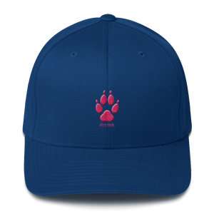 Hat - Wolf Paw High Four - Flexfit with Hot Pink Thread