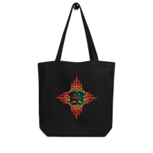 Load image into Gallery viewer, Tote Bag - Choose Red or Green Flaming Dragon Shield