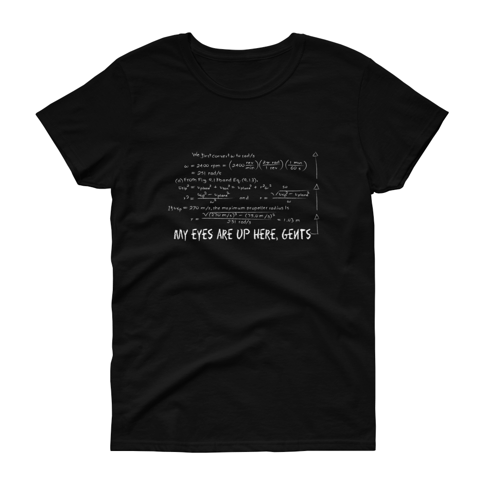 T-Shirt - My Eyes Are Up Here, Gents