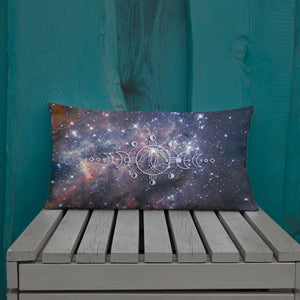Pillow - Wolves Howling with Moon Phases - Reversible