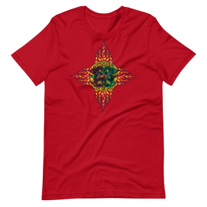 T-Shirt - Choose Red or Green Flaming Dragon Shield