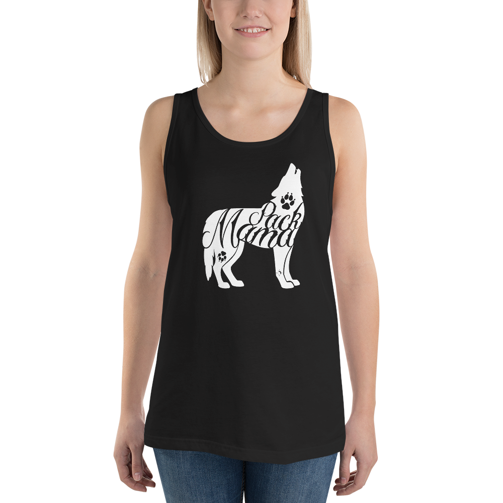Tank Top 100% Cotton Pack Mama Howling Wolf