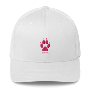 Hat - Wolf Paw High Four - Flexfit with Hot Pink Thread