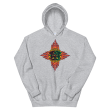 Load image into Gallery viewer, Hoodie - Choose Red or Green Flaming Dragon Shield