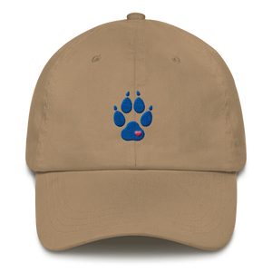 Hat - Heart Paw - Blue Embroiderey