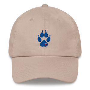 Hat - Heart Paw - Blue Embroiderey