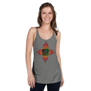 TankTop _ Racerback Choose Red or Green Flaming Dragon Shield
