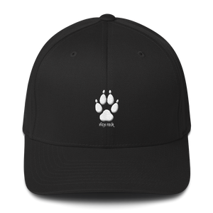 Hat - Wolf Paw High Four - Flexfit with White Thread