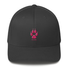 Load image into Gallery viewer, Hat - Wolf Paw High Four - Flexfit with Hot Pink Thread