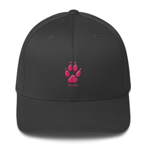 Hat - Wolf Paw High Four - Flexfit with Hot Pink Thread