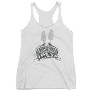 Tank Top Racerback - Gorgeous But Stabby - White Ink