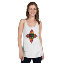 Load image into Gallery viewer, TankTop _ Racerback Choose Red or Green Flaming Dragon Shield