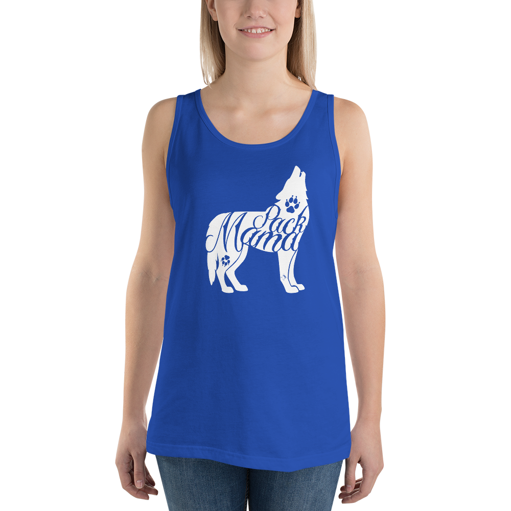 Tank Top 100% Cotton Pack Mama Howling Wolf