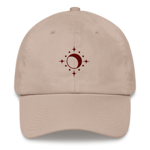 Load image into Gallery viewer, Hat - Moon and Stars - Maroon Thread