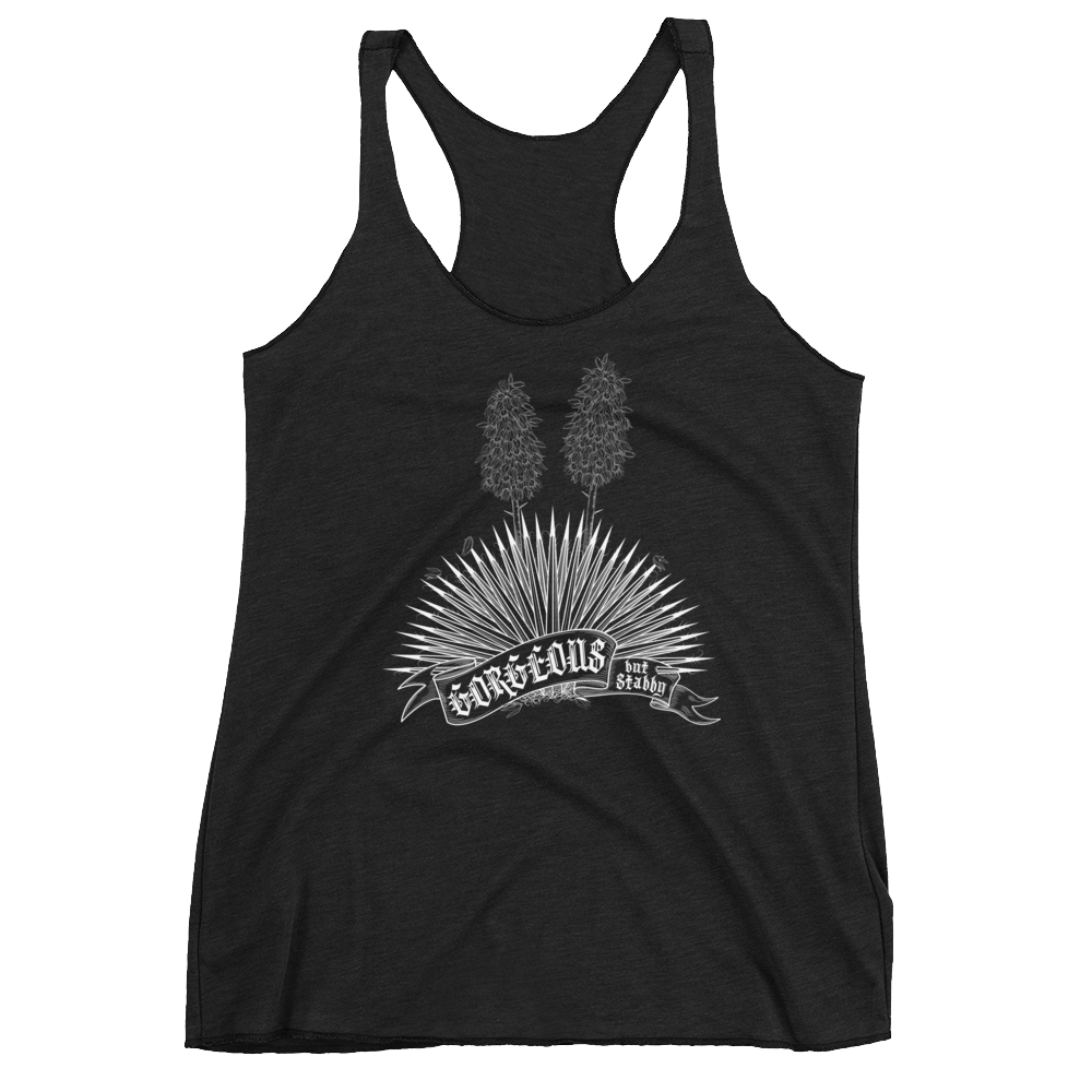 Tank Top Racerback - Gorgeous But Stabby - White Ink