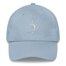 Load image into Gallery viewer, Hat - Moon and Stars - White Thread