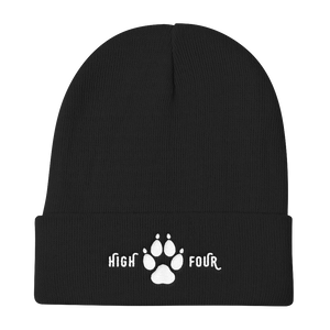 Beanie High Four White Embroidery by MoonShine NM