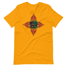 Load image into Gallery viewer, T-Shirt - Choose Red or Green Flaming Dragon Shield