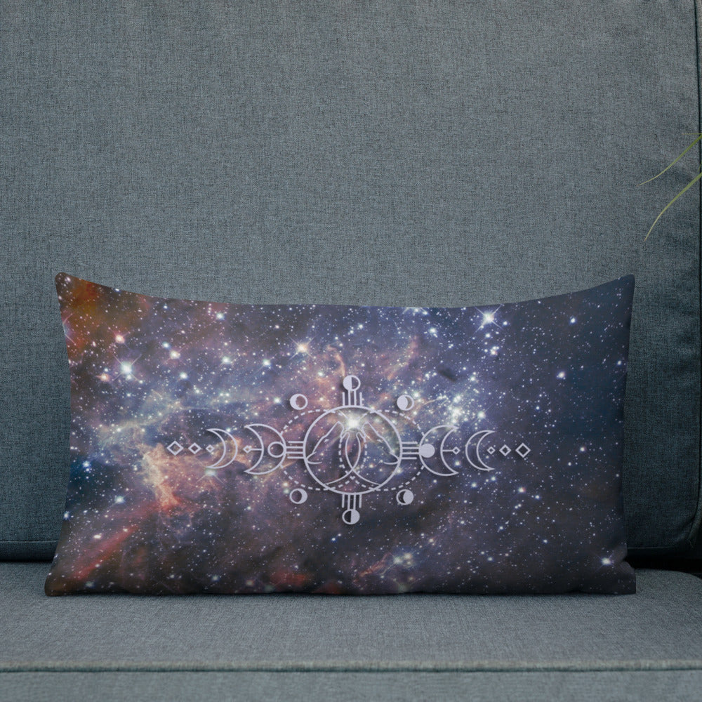 Pillow - Wolves Howling with Moon Phases - Reversible