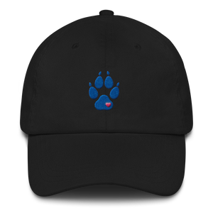 Hat - Heart Paw - Blue Embroiderey