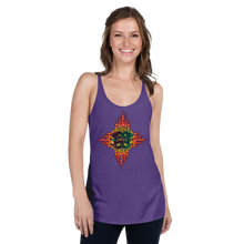 Load image into Gallery viewer, TankTop _ Racerback Choose Red or Green Flaming Dragon Shield