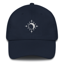 Load image into Gallery viewer, Hat - Moon and Stars - White Thread