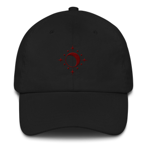 Hat - Moon and Stars - Maroon Thread