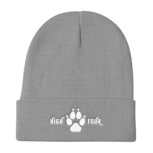 Beanie High Four White Embroidery by MoonShine NM