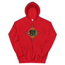 Load image into Gallery viewer, Hoodie - Choose Red or Green Flaming Dragon Shield