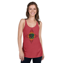 Load image into Gallery viewer, TankTop _ Racerback Choose Red or Green Flaming Dragon Shield