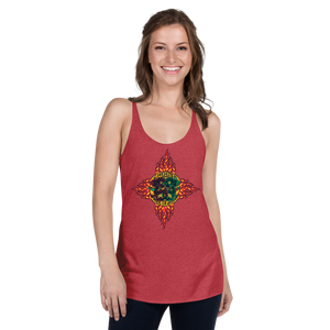 TankTop _ Racerback Choose Red or Green Flaming Dragon Shield