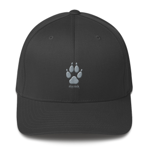 Hat -Wolf Paw High Four -  Flexfit with Light Gray Thread