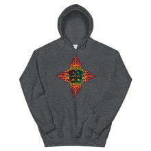 Load image into Gallery viewer, Hoodie - Choose Red or Green Flaming Dragon Shield