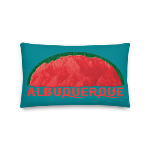 Pillow - Premium Sandia Watermelon Mountains of Albuquerque at Sunset