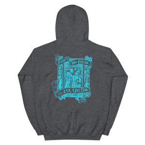 Hoodie - Design on Back - There's No Peeno in Jalapeño -  Turquoise