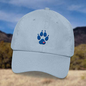 Hat - Heart Paw - Blue Embroiderey