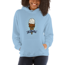 Load image into Gallery viewer, Unisex Hoodie Get Your Free Cone Chocolate Chip and Chocolate Scoops