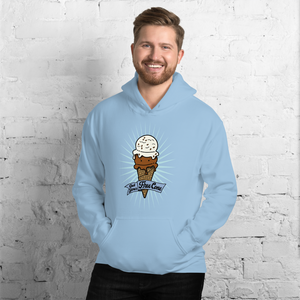 Unisex Hoodie Get Your Free Cone Chocolate Chip and Chocolate Scoops
