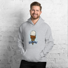 Load image into Gallery viewer, Unisex Hoodie Get Your Free Cone Chocolate Chip and Chocolate Scoops