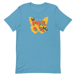 T-Shirt Fox and A Half 70s Style with Butterflies